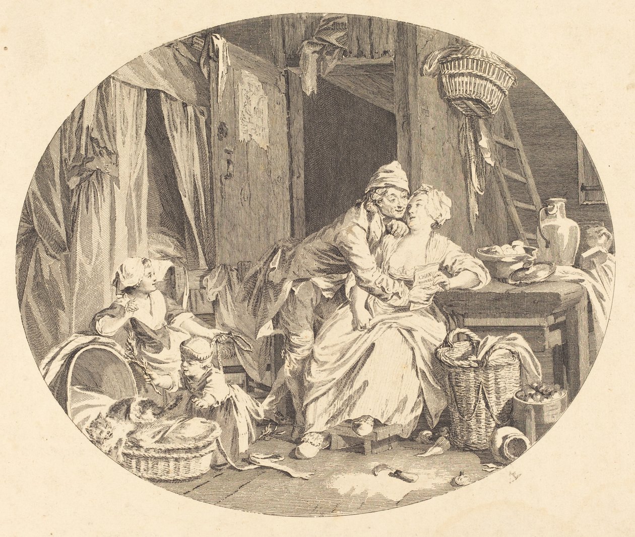 Wiejska błogość autorstwa Nicolas Delaunay after Sigmund Freudenberger