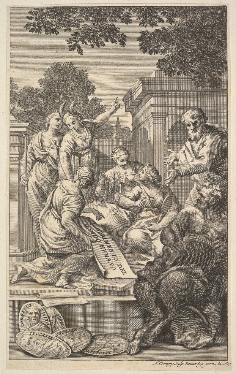 Kompozycja alegoryczna z okazji nauk humanistycznych, 1695. autorstwa Nicolas Dorigny