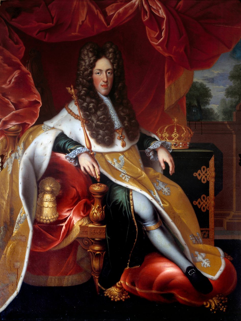 Portret u stóp Leopolda I (1679-1729) księcia Lotaryngii w 1703 roku. Obraz Nicolasa Dupuya (1650-1711) autorstwa Nicolas Dupuy