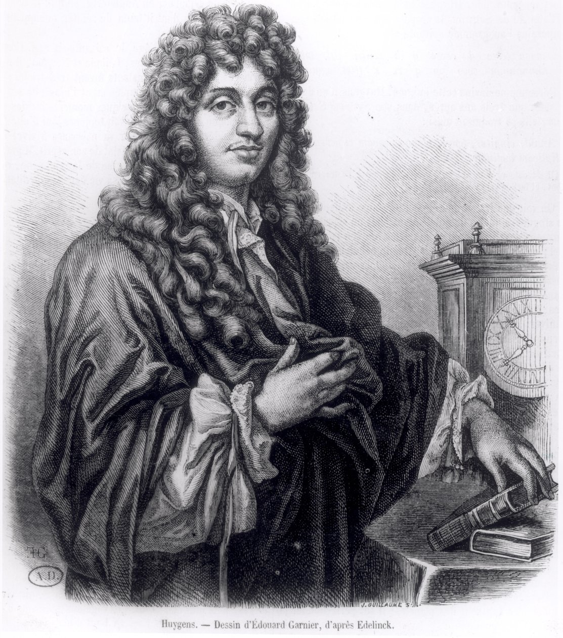 Christian Huyghens (1629-95) wyryty przez Edouarda Garniera autorstwa Nicolas Etienne Edelinck