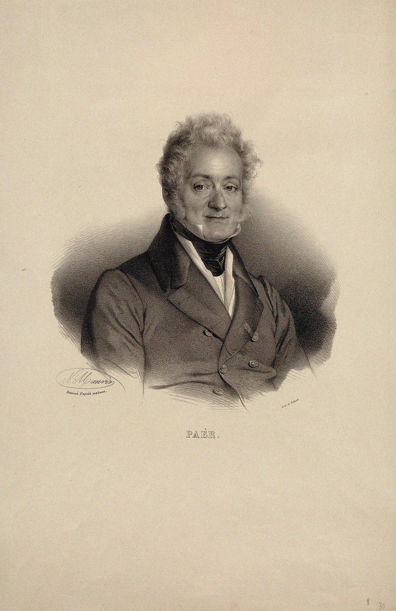 Portret kompozytora Ferdinanda Paera 1771-1839. autorstwa Nicolas Eustache Maurin