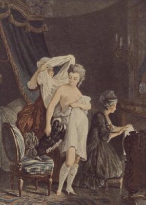 Ubieranie się (grawerowanie) autorstwa Nicolas Francois Regnault
