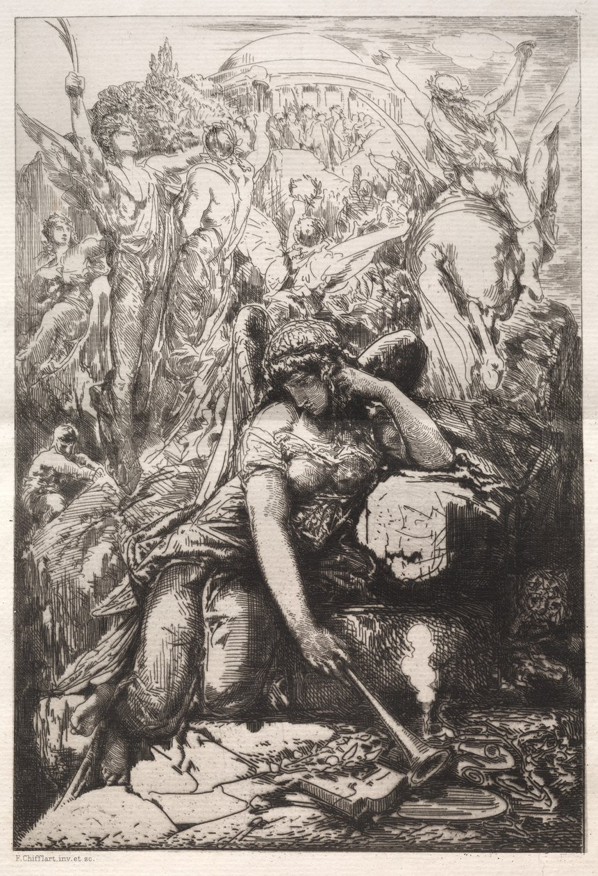 Melancholia autorstwa Nicolas François Chifflart