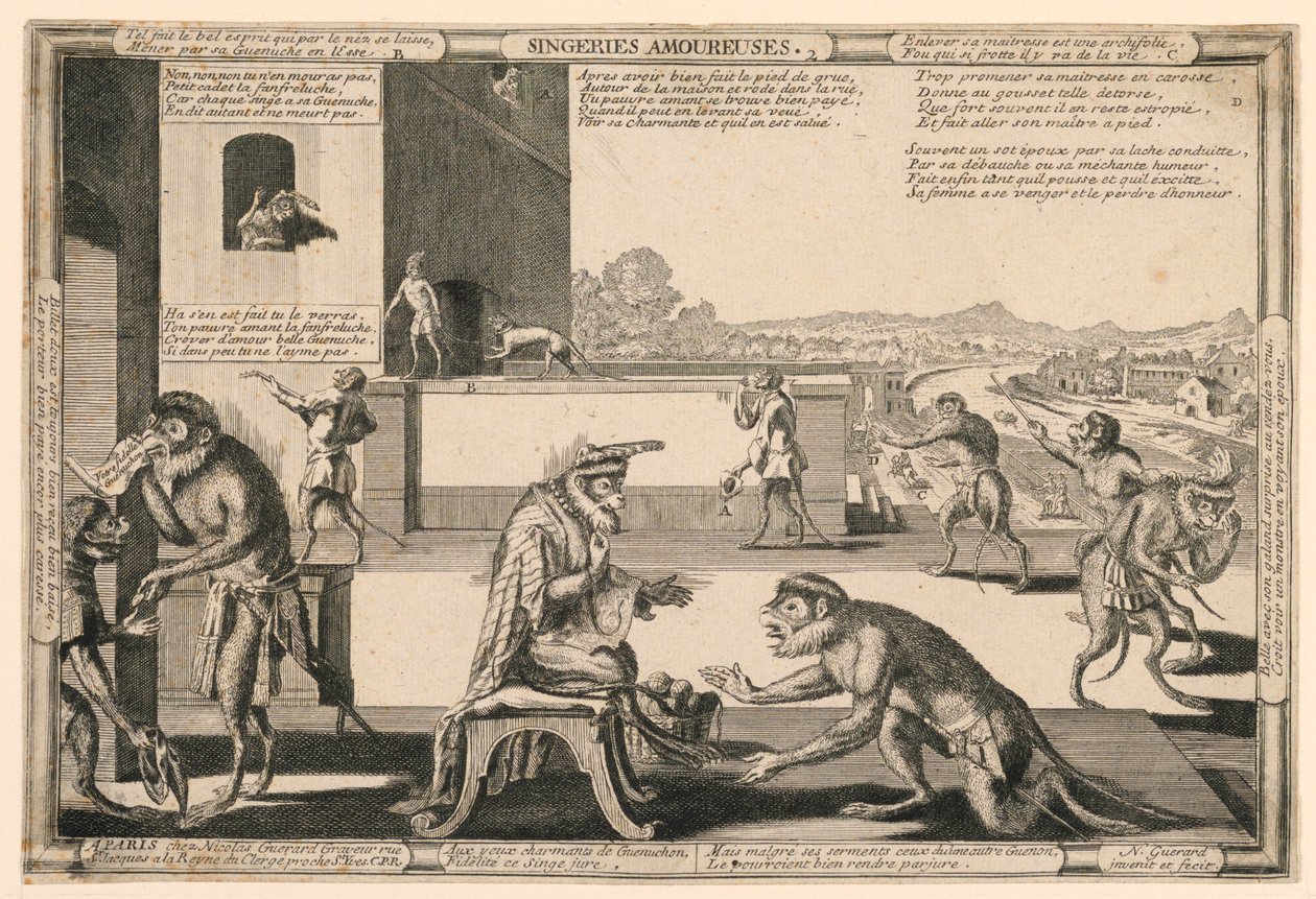 Singeries Amouresuses, płyta 2 autorstwa Nicolas Guerard