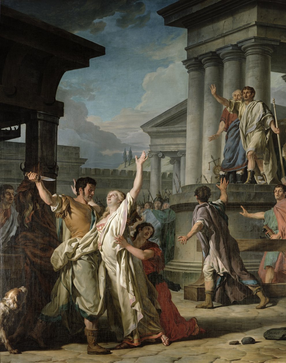 Wirginiusz ma zabić swoją córkę, 1783 autorstwa Nicolas Guy Brenet