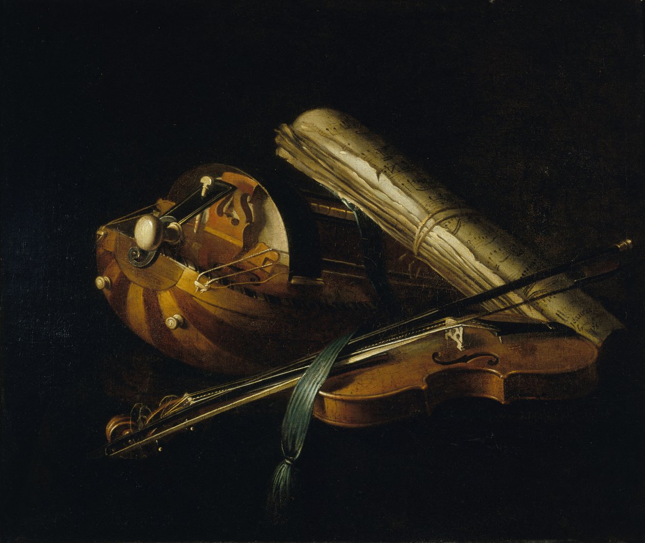 Instrumenty muzyczne autorstwa Nicolas Henri Jeaurat de Bertry