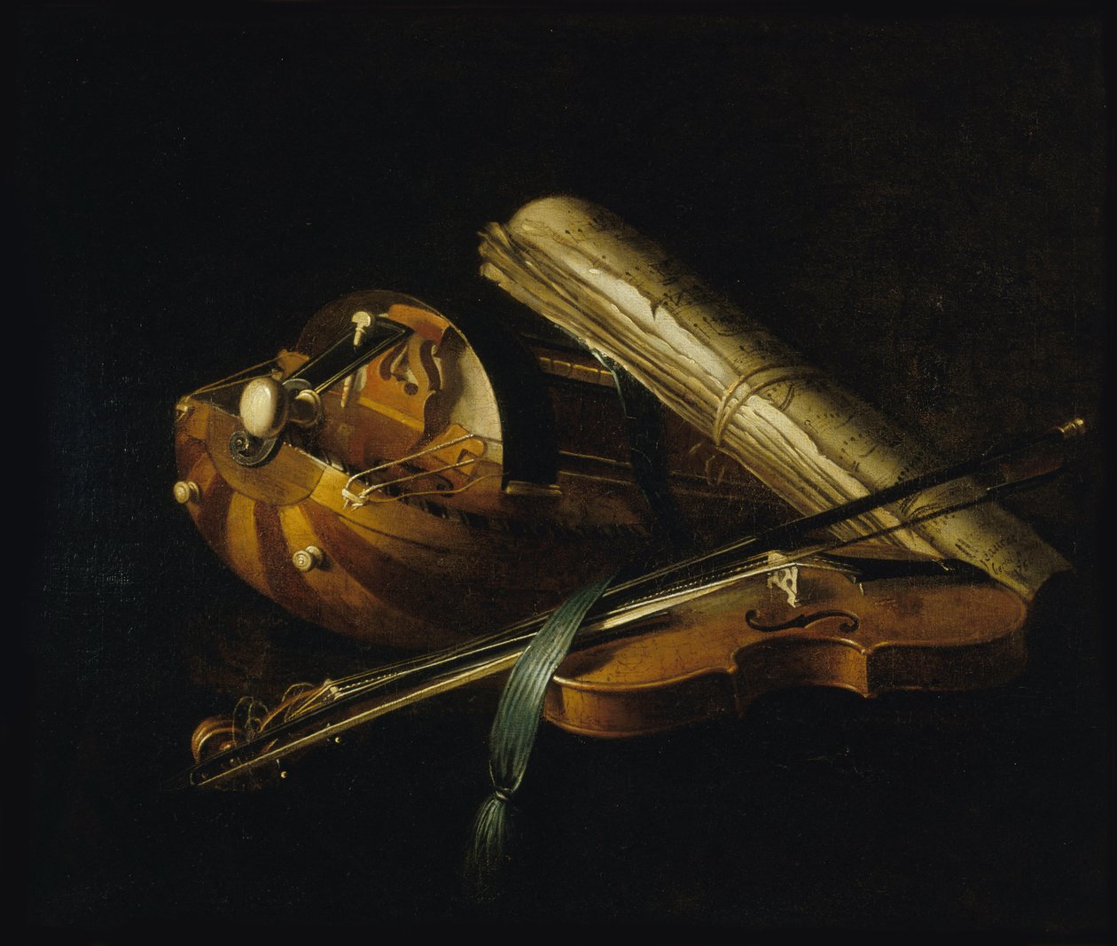 Martwa natura z instrumentami muzycznymi, 1756. autorstwa Nicolas Henri Jeaurat de Bertry