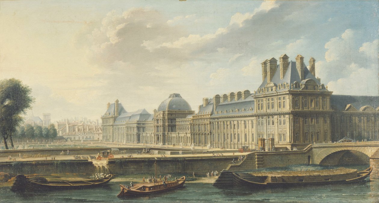 Pałac Tuileries, widziany z Quai d