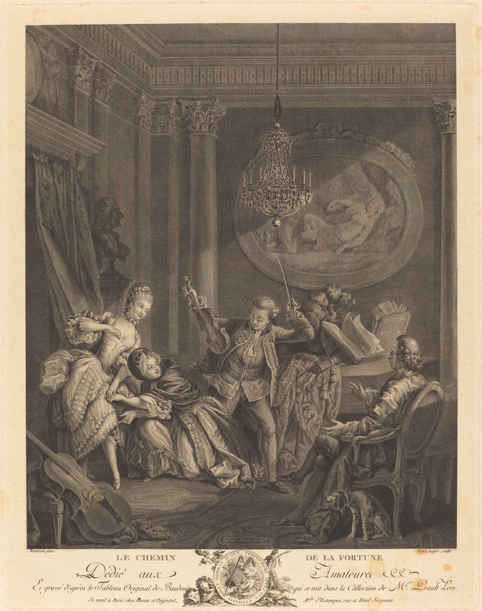 Droga do fortuny autorstwa Nicolas Joseph Voyez after Pierre Antoine Baudouin
