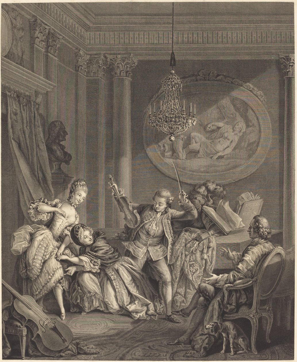 Droga do fortuny autorstwa Nicolas Joseph Voyez after Pierre Antoine Baudouin