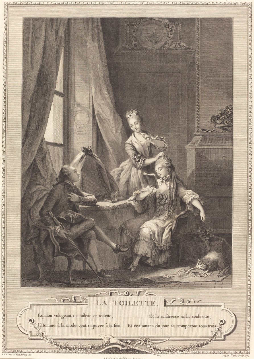 Toaleta autorstwa Nicolas Joseph Voyez after Sigmund Freudenberger