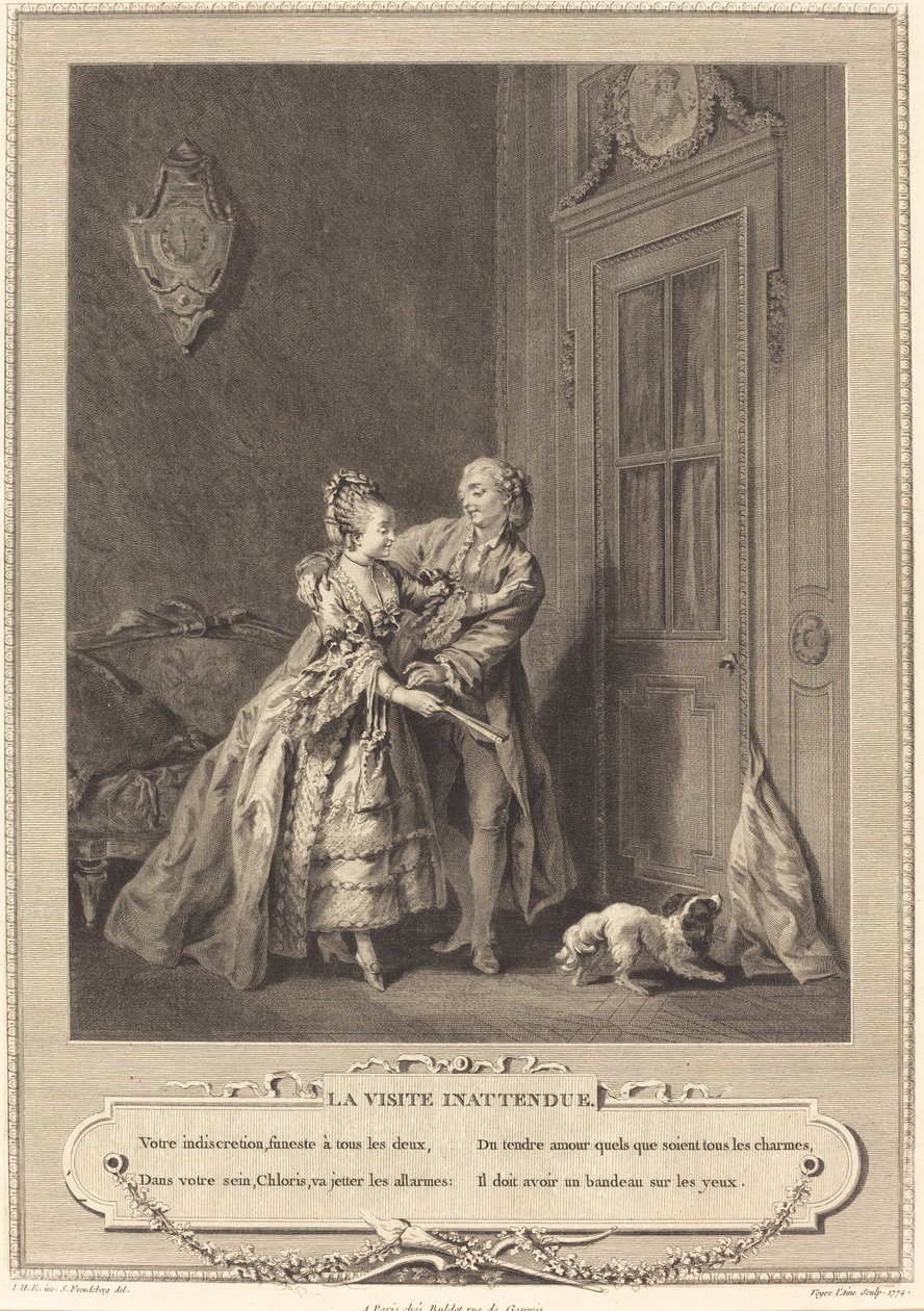 Nieoczekiwana wizyta autorstwa Nicolas Joseph Voyez after Sigmund Freudenberger