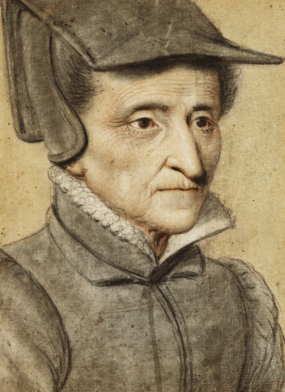Portret głowy starej kobiety autorstwa Nicolas Lagneau or Lanneau
