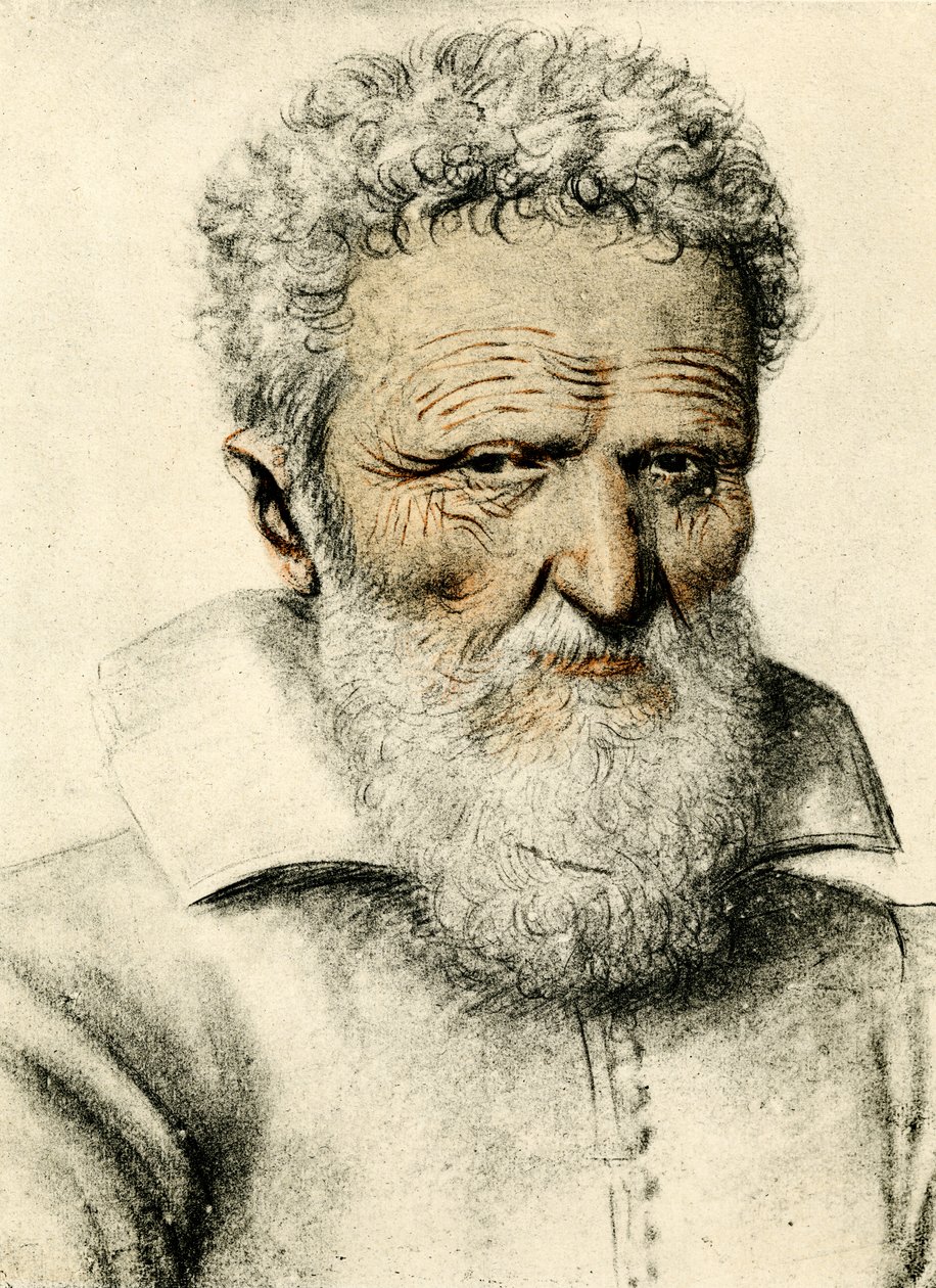 Portret starca autorstwa Nicolas Lagneau or Lanneau