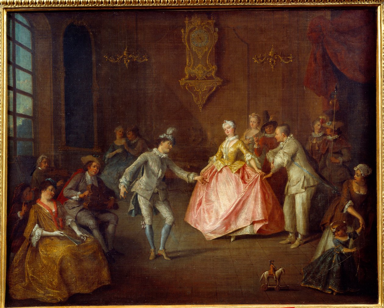 Przed balem kostiumowym. Obraz Nicolasa Lancreta (1690-1743) autorstwa Nicolas Lancret