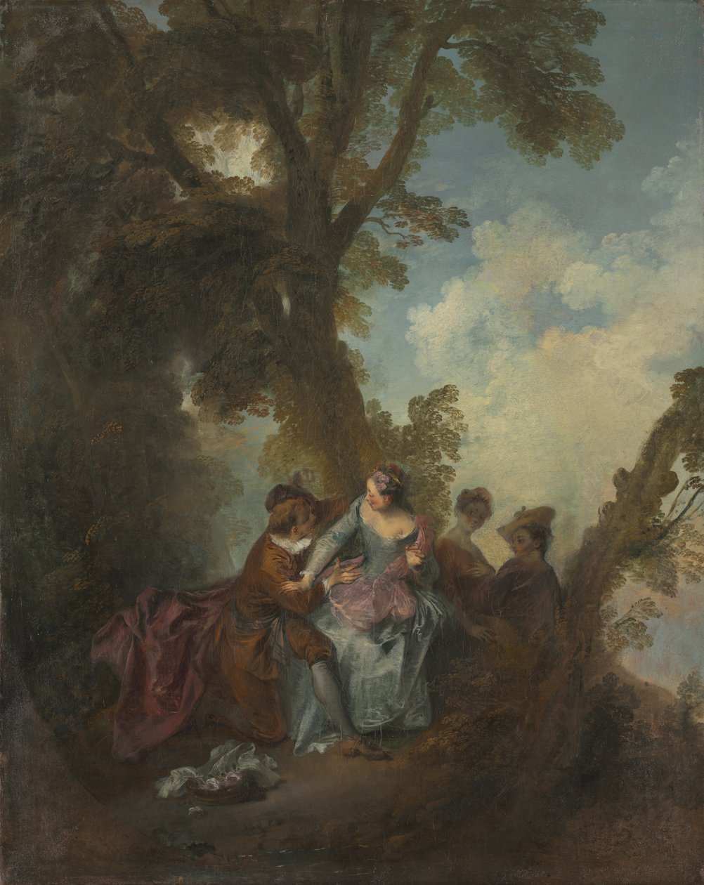 Deklaracja miłości, ok. 1720 (olej na płótnie) autorstwa Nicolas Lancret