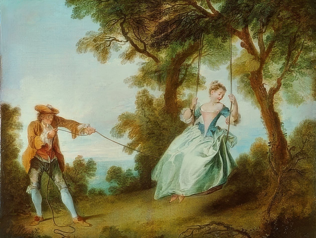 Huśtawka. 1730 autorstwa Nicolas Lancret