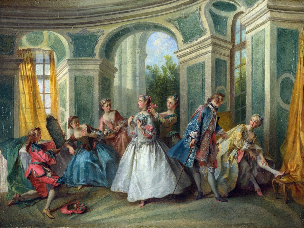 Lancret, Nicolas (1690-1743) Cztery wieki człowieka: młodość Olej na płótnie Rokoko ok. 1735 Francja National Gallery, Londyn 34,3x45,3 Malarstwo autorstwa Nicolas Lancret