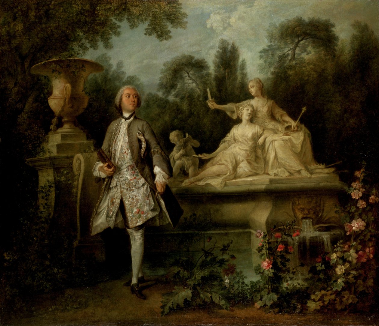 Portret aktora Grandvala autorstwa Nicolas Lancret