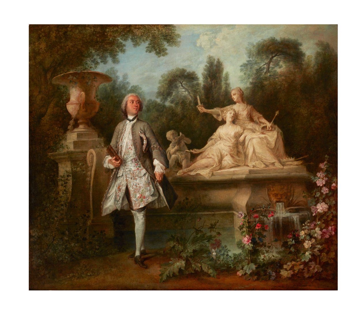 Portret aktora Grandvala autorstwa Nicolas Lancret