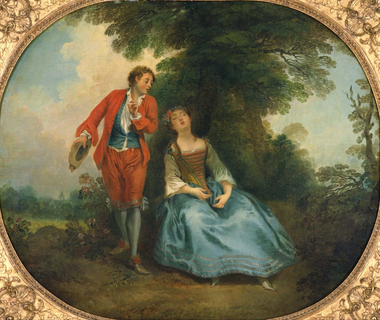 Śpiąca Pasterka, ok. 1730 autorstwa Nicolas Lancret