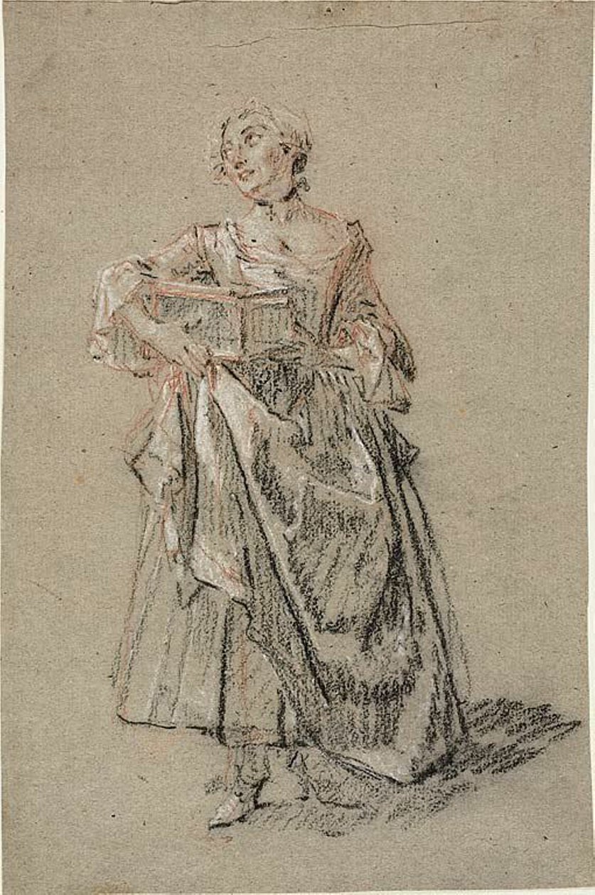 Studium kobiety autorstwa Nicolas Lancret