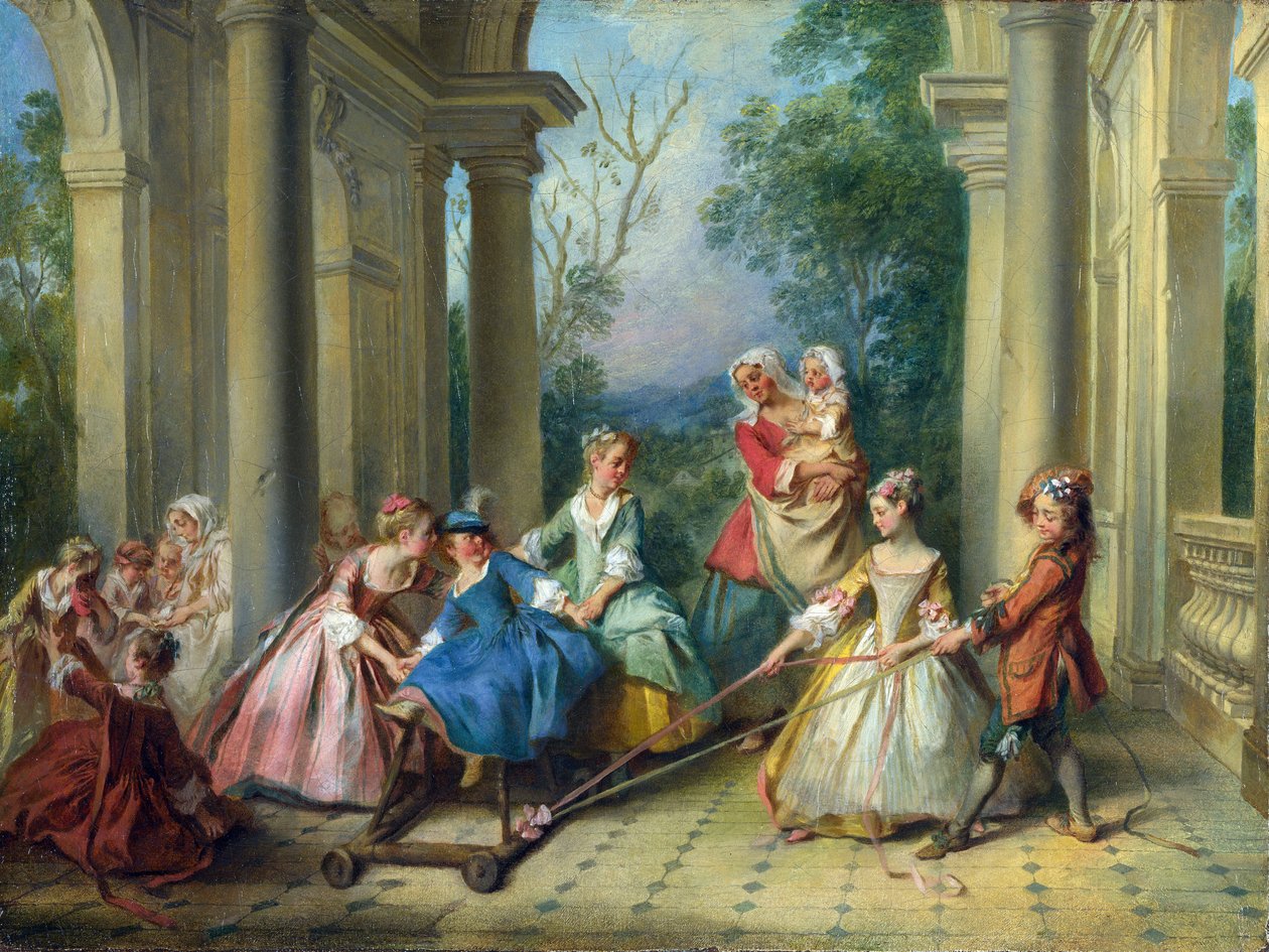 Cztery wieki człowieka: dzieciństwo, ok. 1735 (olej na płótnie) autorstwa Nicolas Lancret