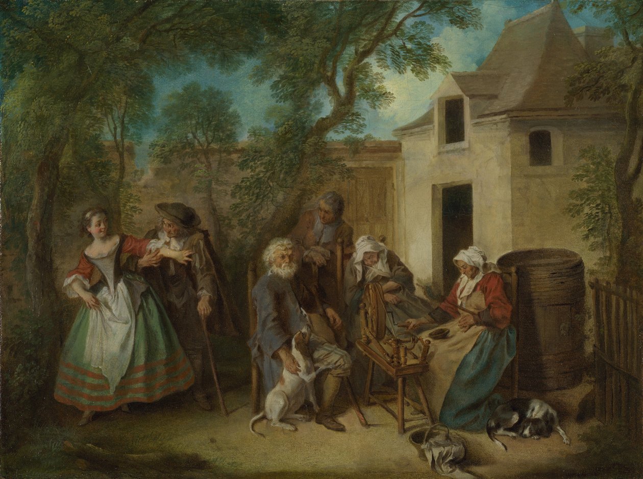 Cztery Wieki Człowieka: Starość, ok. 1735 autorstwa Nicolas Lancret