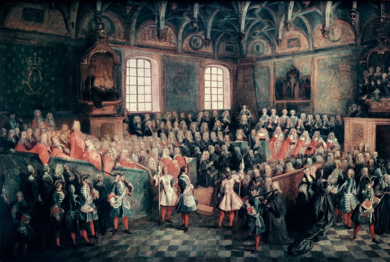 Siedziba sprawiedliwości w parlamencie paryskim, 1723 autorstwa Nicolas Lancret
