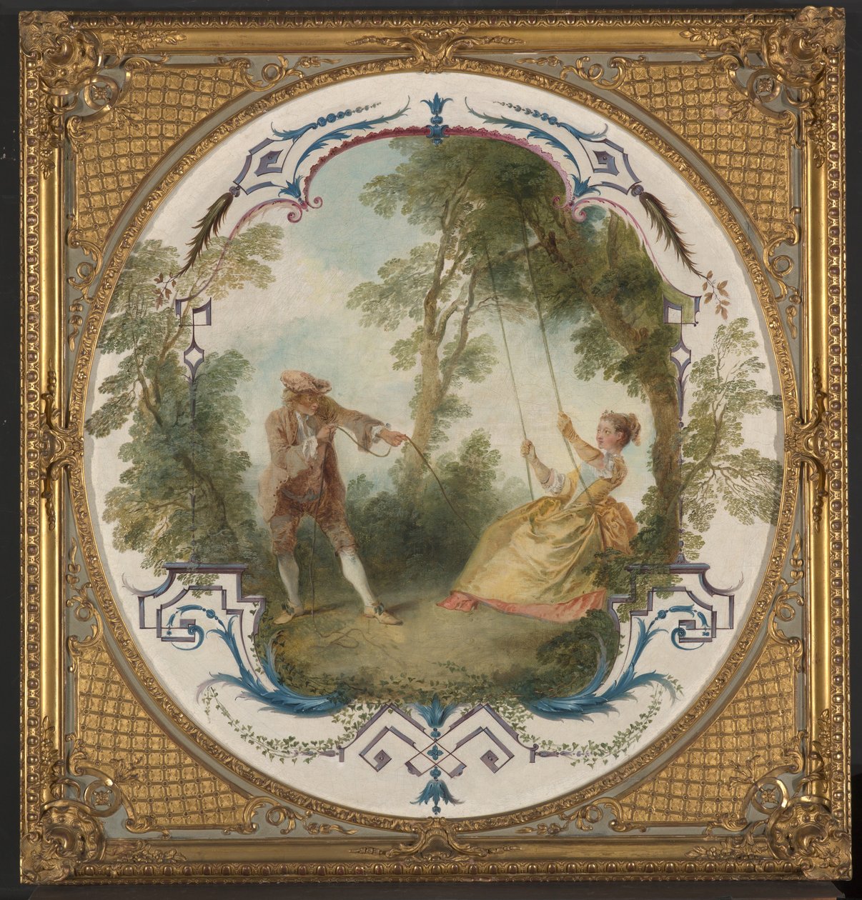 Huśtawka, ok. 1724 r. (olej na płótnie) autorstwa Nicolas Lancret