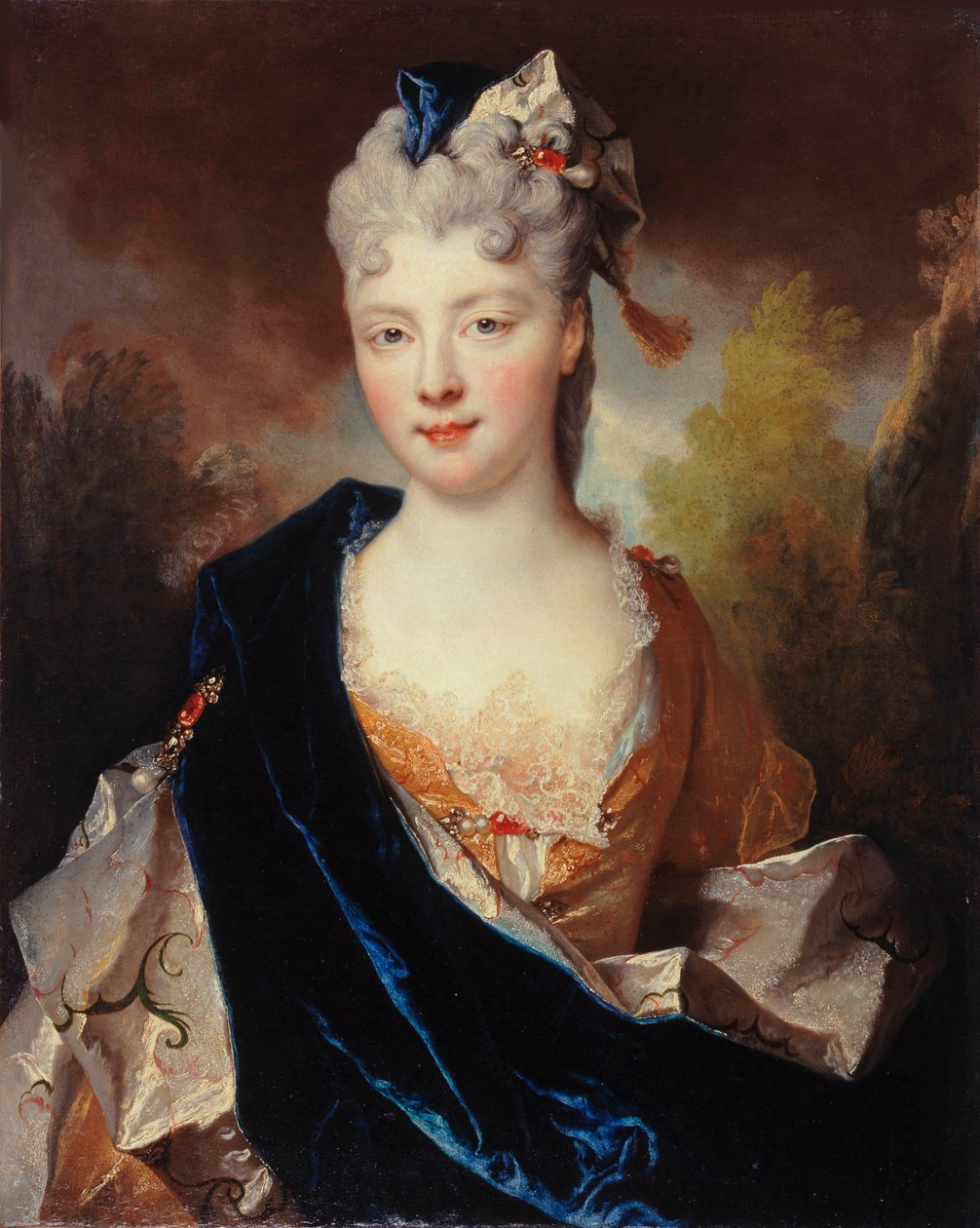 Portret Marie Anne de Bourbon-Condé 1678-1718, księżnej Vendôme, 1714. autorstwa Nicolas Largillière de