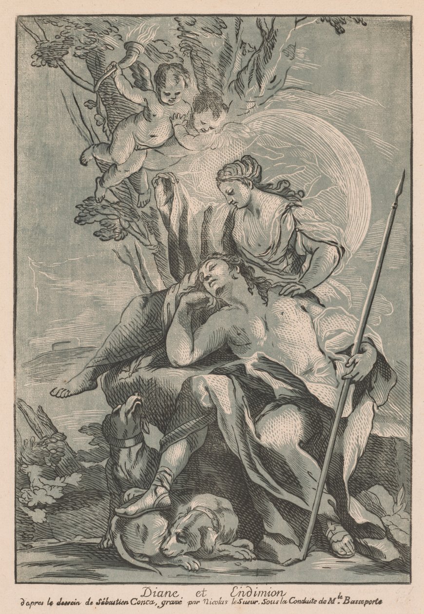 Diana i Endymion. autorstwa Nicolas LeSueur
