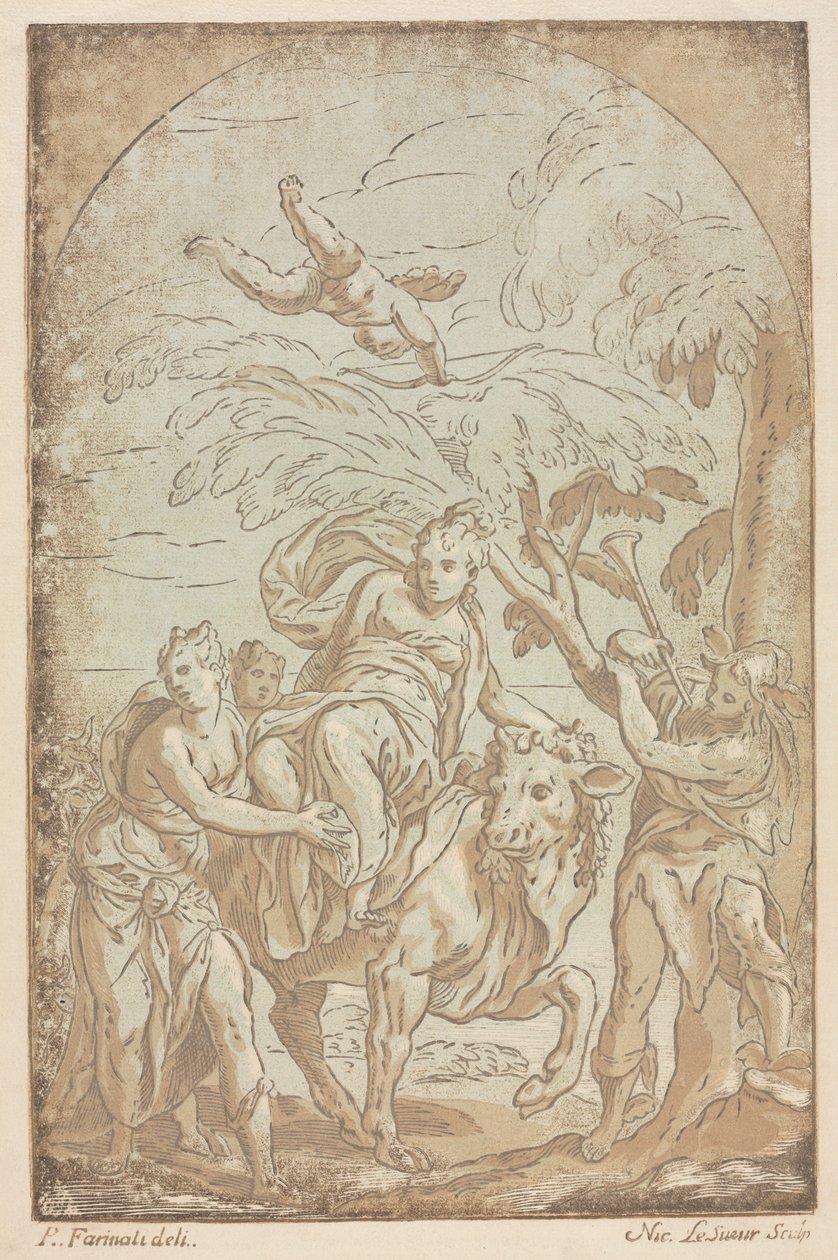 Gwałt Europy, 1725-42. autorstwa Nicolas LeSueur