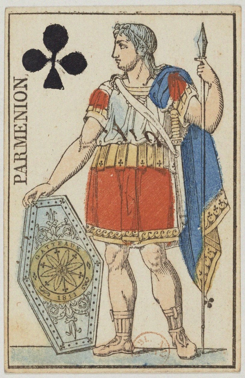 Parmenion. Od:Główne karty z talii na portrecie Imperium, 1811. autorstwa Nicolas Marie Gatteaux