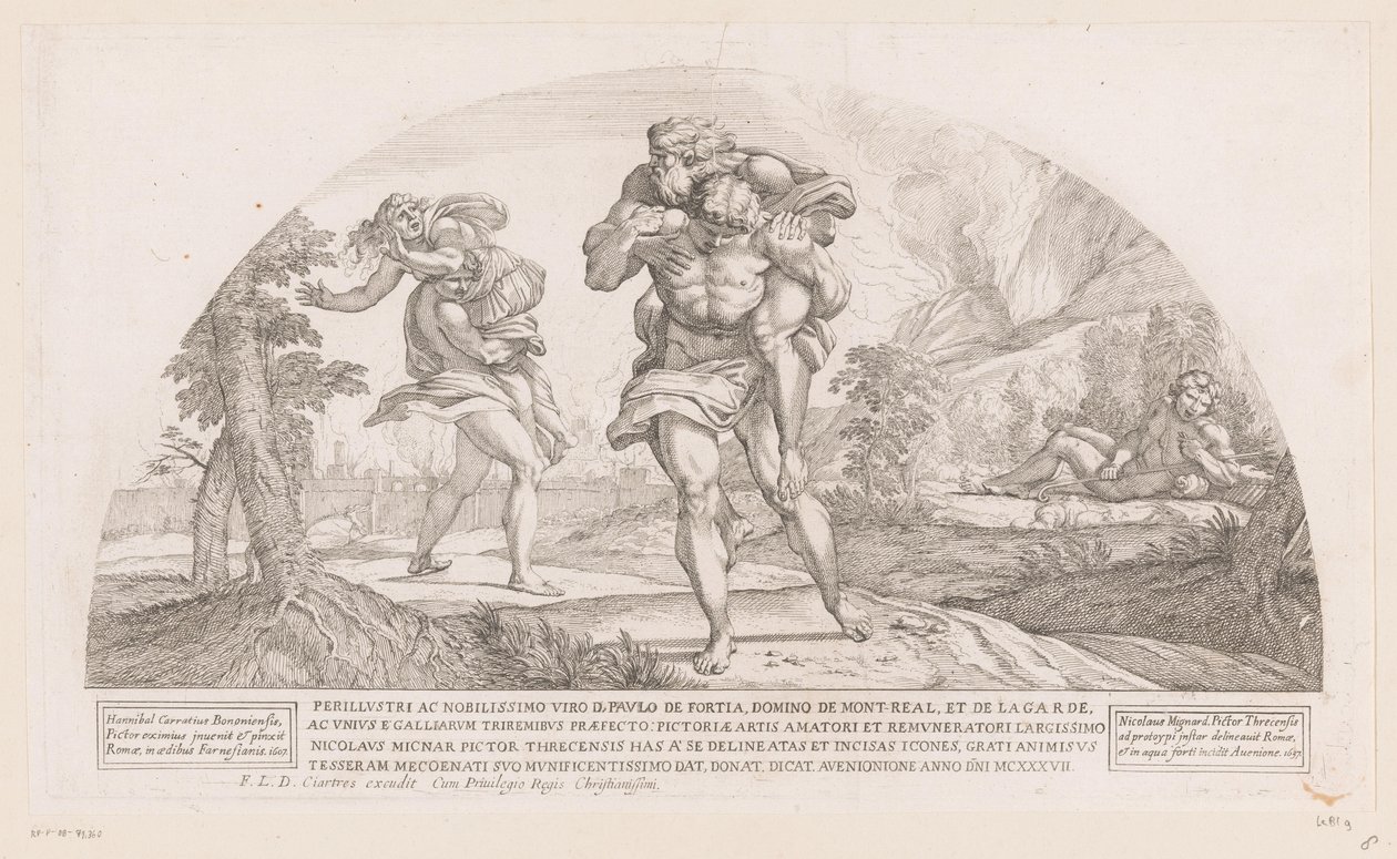Amphinomus i Anapias Historie z Odysei (tytuł serii) autorstwa Nicolas Mignard