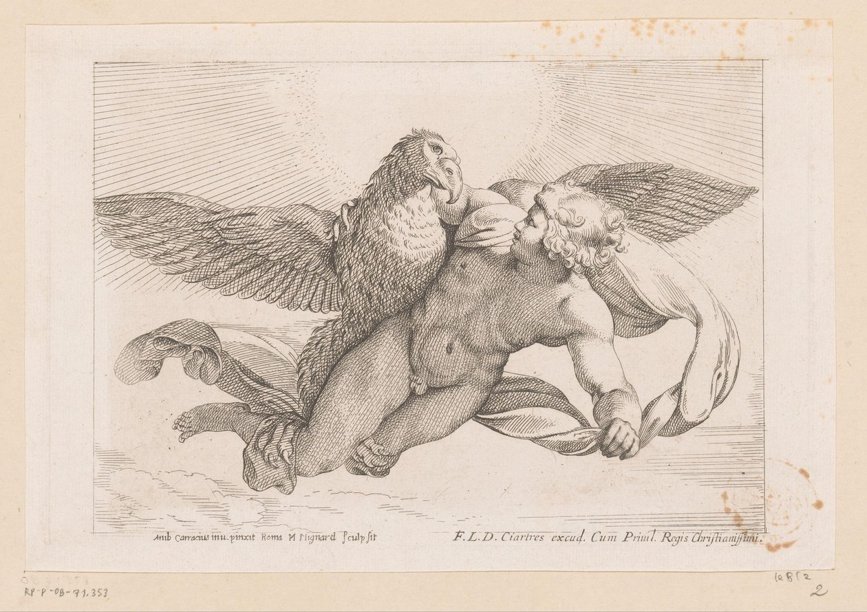 Porwanie Ganimedesa autorstwa Nicolas Mignard