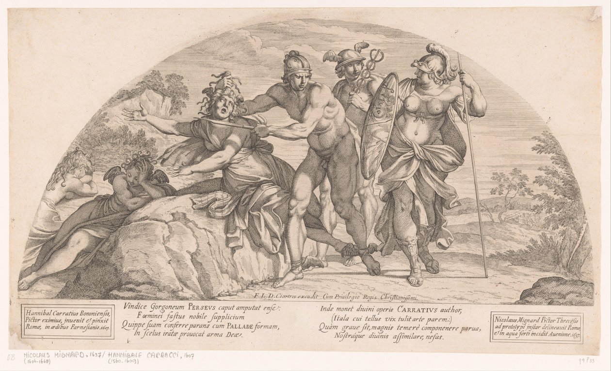 Perseusz ścina głowy Meduzy Historie z Odysei (tytuł serii) autorstwa Nicolas Mignard
