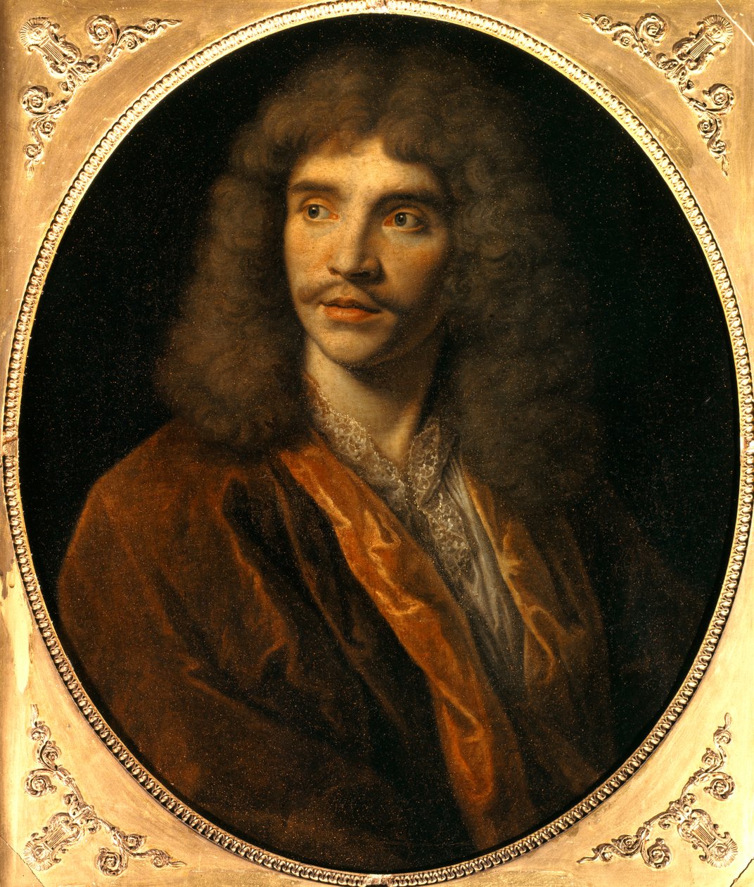 Portret Jeana Baptiste Poquelin dit Moliere (1622-1673) Obraz Nicolasa Mignarda (1606-1668) XVII w. Niedz. 0,73 m. - Portret Jeana Baptiste Poquelina znanego jako Moliere (1622-1673). Obraz Nicolasa Mignarda (1606-1668) - XVII wiek. 0,73 m. autorstwa Nicolas Mignard