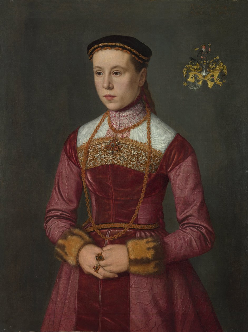 Portret młodej damy, ok. 1561 autorstwa Nicolas Neufchatel