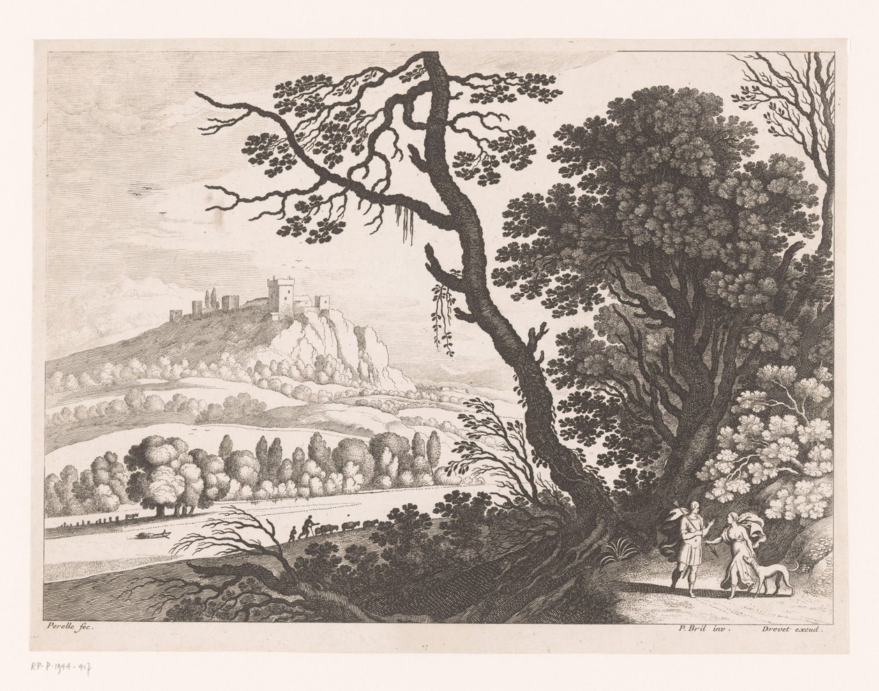 Cephalus en Procris autorstwa Nicolas Perelle