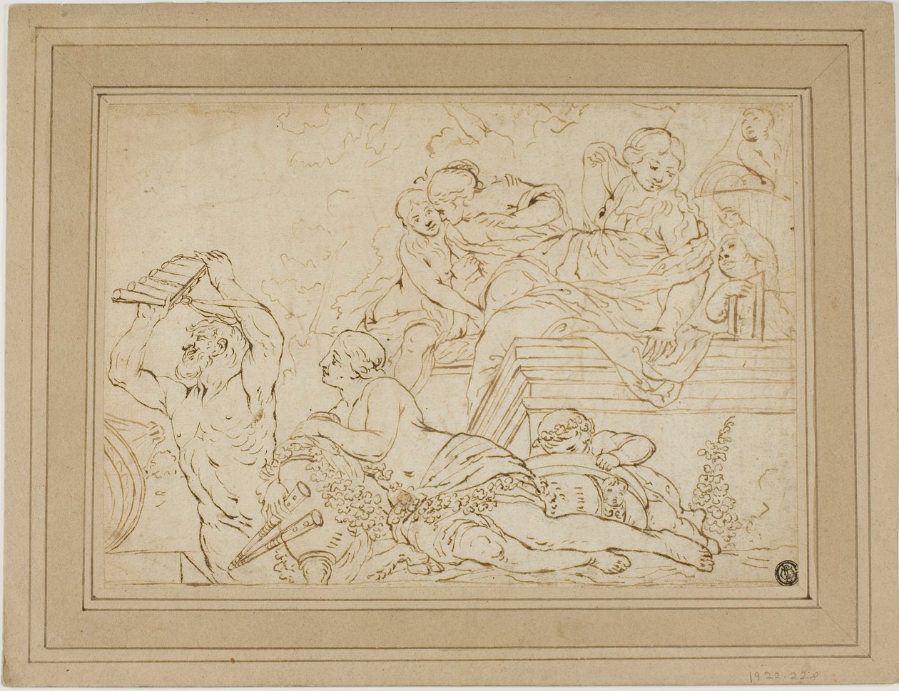 Scena z nimfami i satyrem autorstwa Nicolas Pierre Loir
