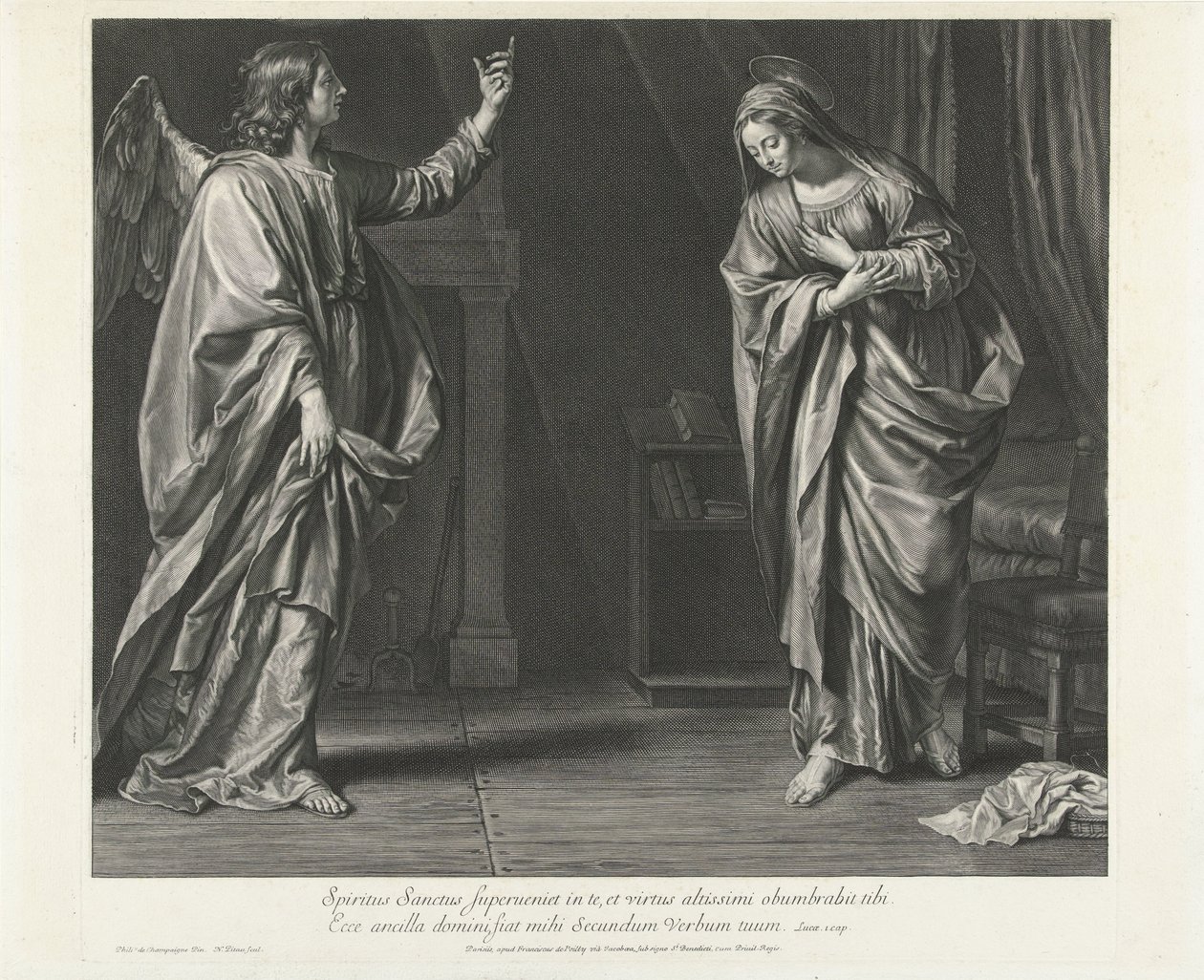zwiastowanie autorstwa Nicolas Pitau (I)