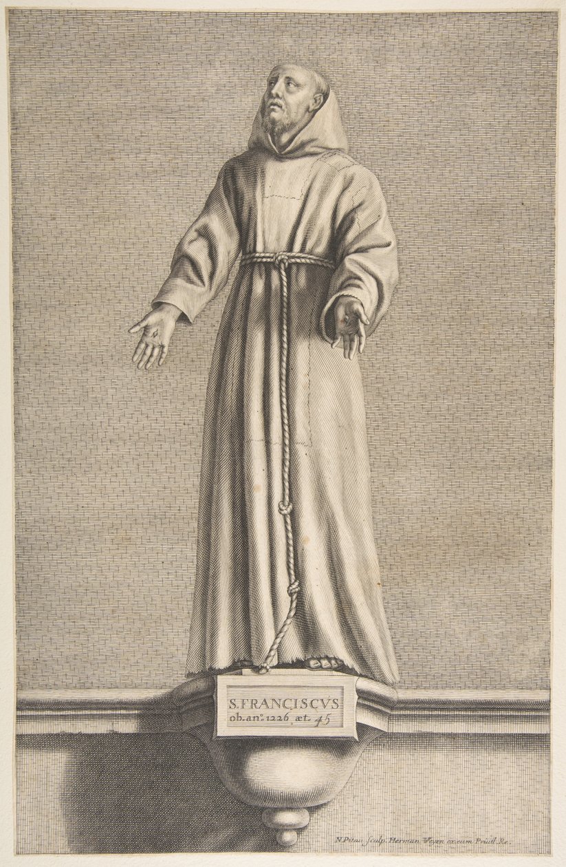 Św. Franciszek autorstwa Nicolas Pitau