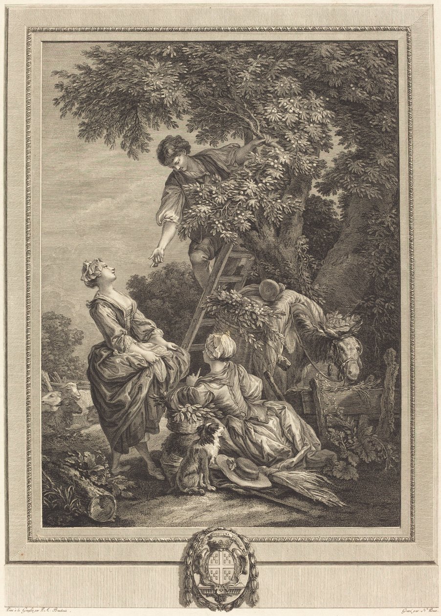 wiśnie autorstwa Nicolas Ponce after Pierre Antoine Baudouin