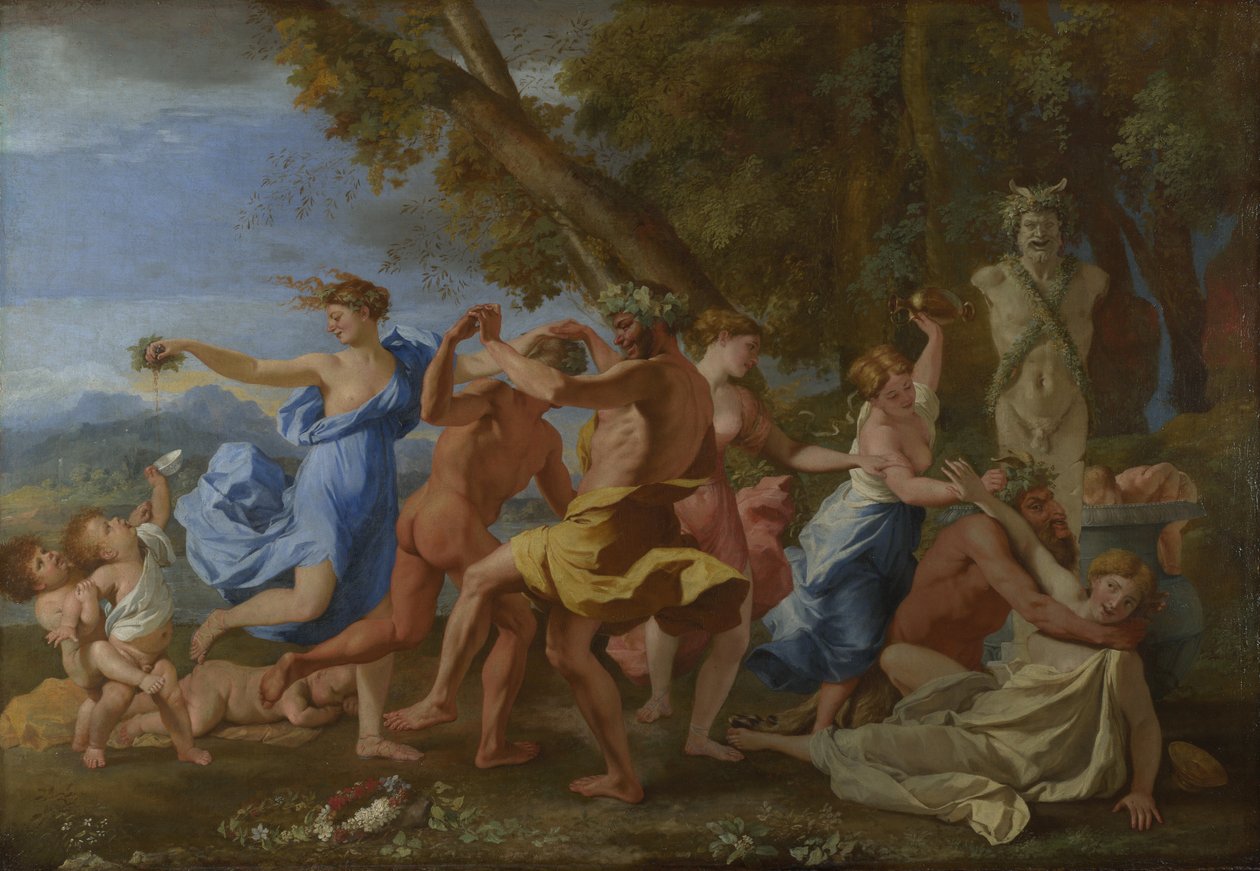 Bachanalia przed Hermą, 1632 autorstwa Nicolas Poussin