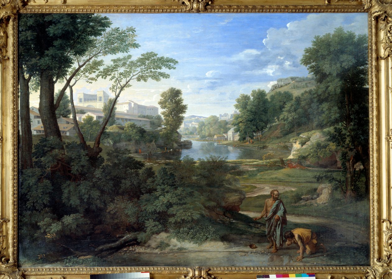 Diogene rzuca swoje zło. Obraz Nicolasa Poussina autorstwa Nicolas Poussin