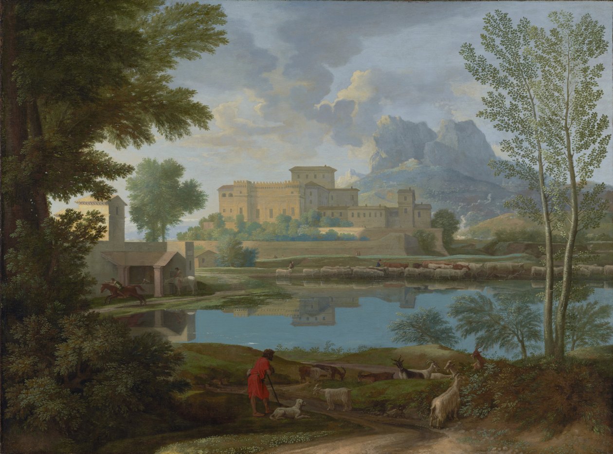 Krajobraz ze spokojem (Un Tem[p]s calme et serein) autorstwa Nicolas Poussin