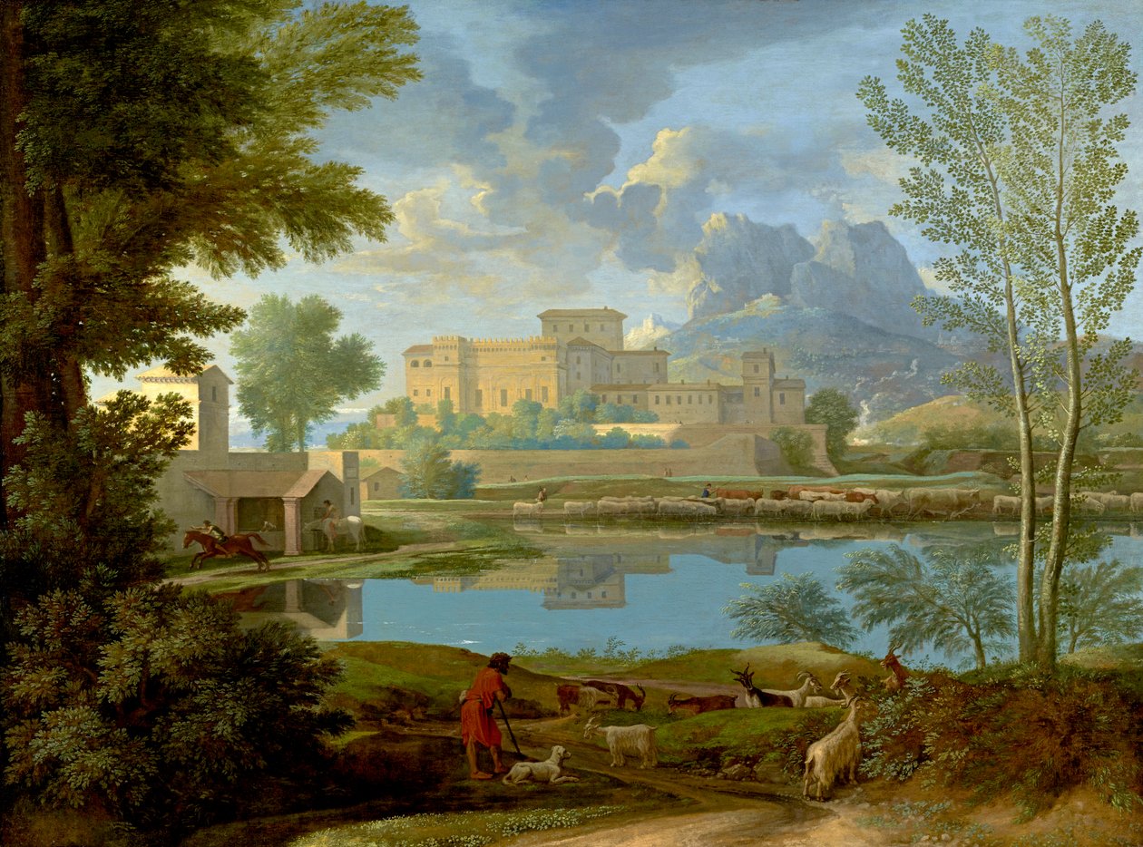 Krajobraz ze spokojem, 1650-1 autorstwa Nicolas Poussin