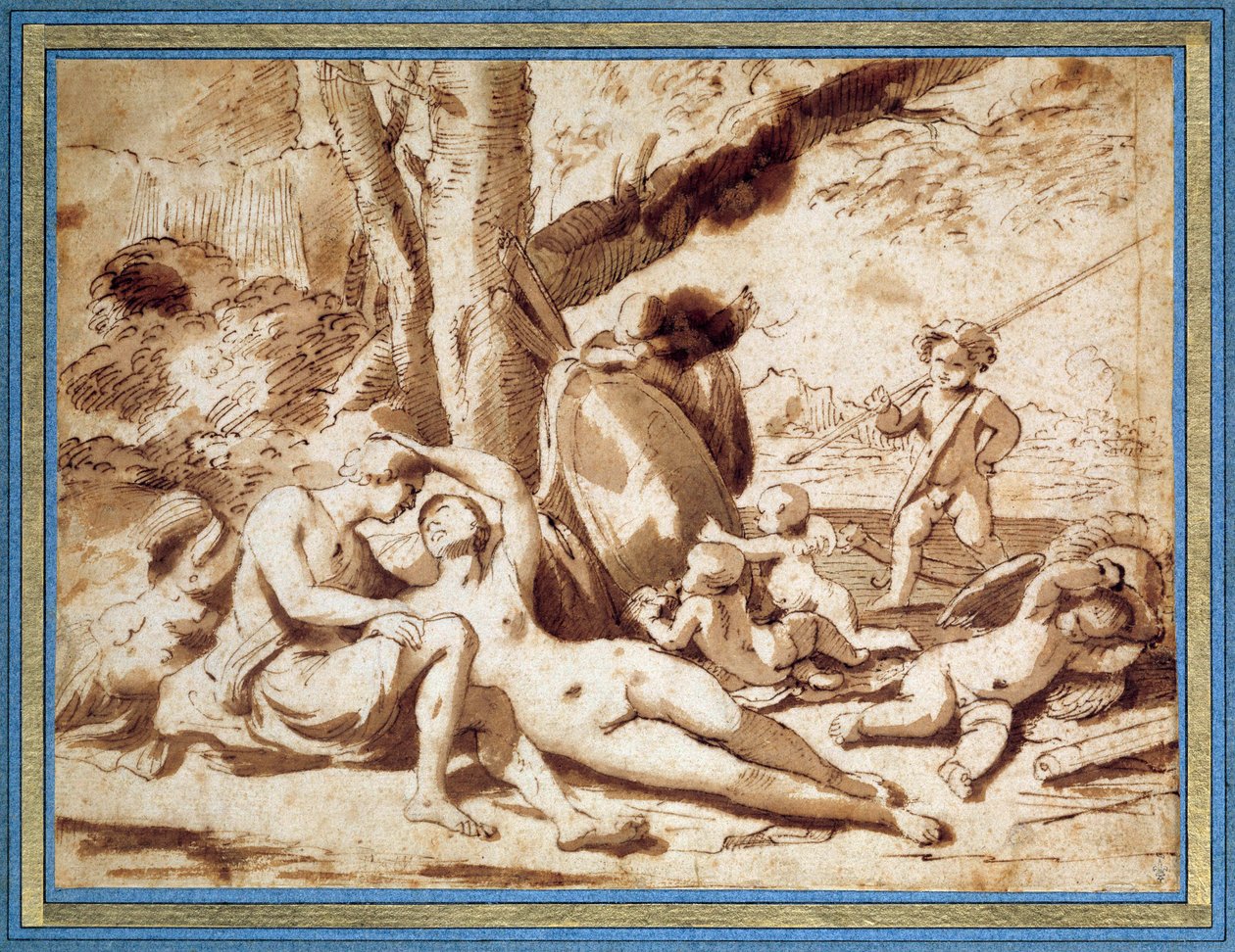 Mars i Wenus autorstwa Nicolas Poussin