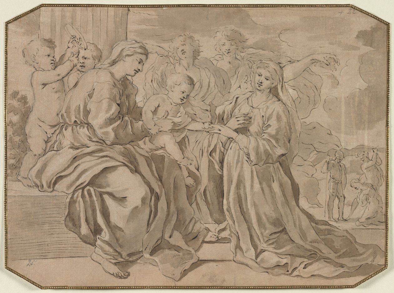 Mistyczne Małżeństwo św Katarzyny autorstwa Nicolas Poussin